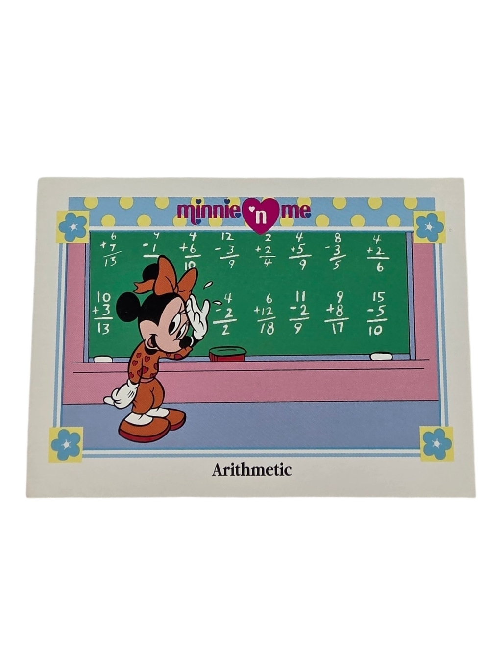 1991 Disney Minnie 'n Me Trading Card - Green, Pink, Blue, Yellow